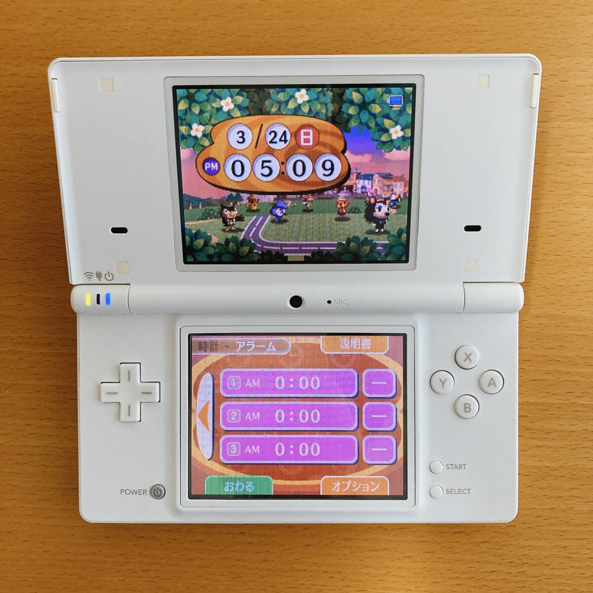 Nintendo DSi 任天堂 ホワイト ニンテンドーDSiウェアでんたく＆とけいどうぶつの森タイプ_画像10
