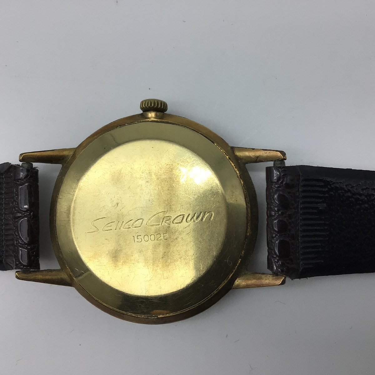 2781 【1960年代】SEIKO CROWN セイコー クラウン 15002E 21石 GOLD FILLED 金張り 紳士用 手巻き時計 可動品の画像3