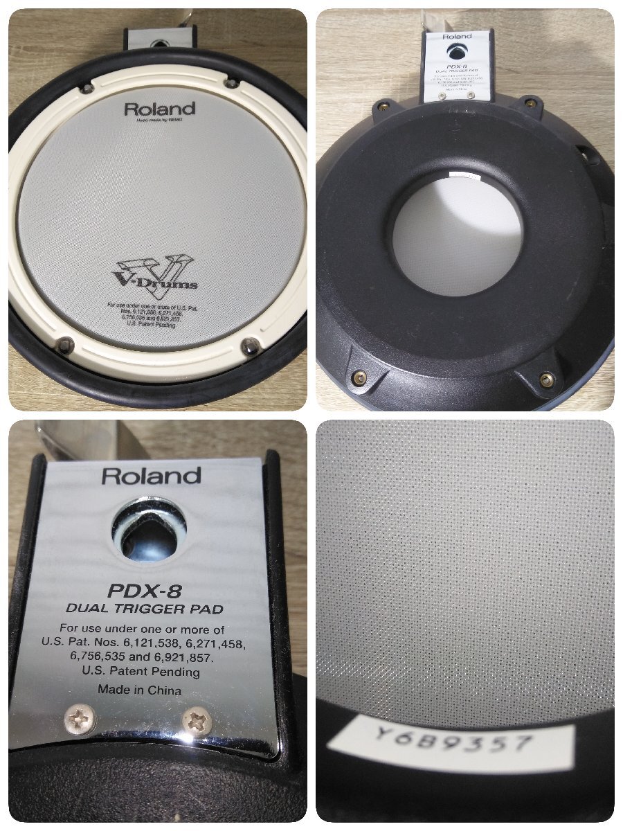2562 【動作確認済】Roland ローランド PDX-8 2個セット V-Drums 電子ドラム デュアルトリガーパッド 部品パーツ タム/スネアパッドの画像7