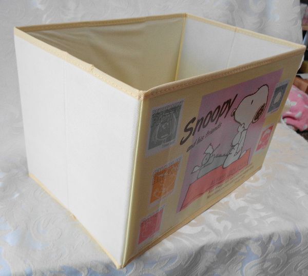 ◇スヌーピー^^♪折りたたみ式収納ボックス ＢＥＩＧＥの画像3