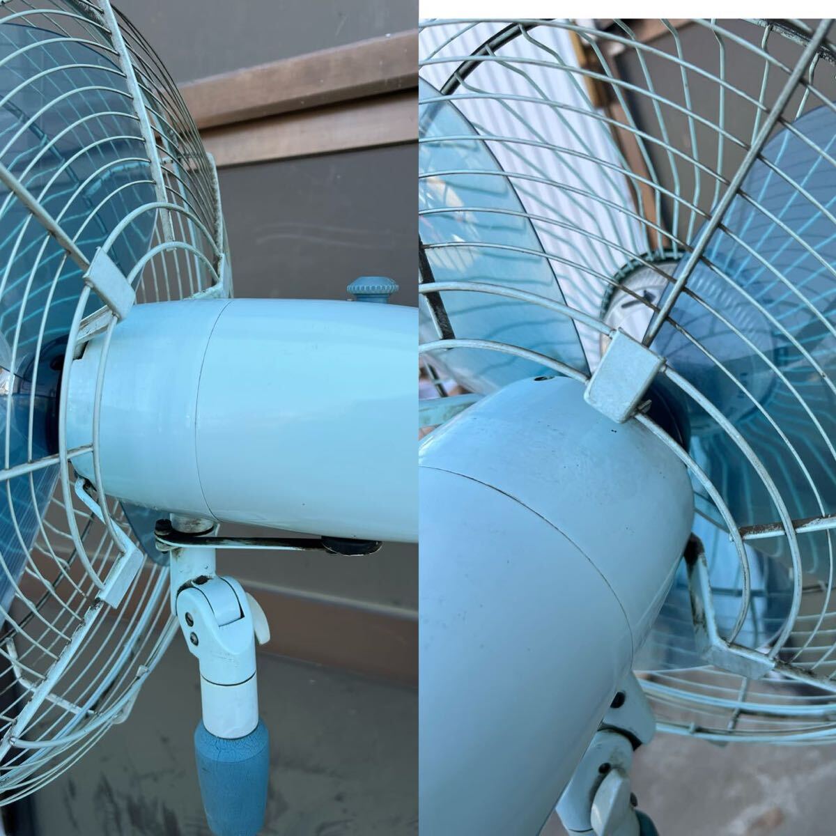 うぶ品 希少 昭和レトロ 富士電機 FUJI SILENT FAN FPS-4065 大型扇風機 3枚羽根 40cmタイプ 未整備品 機能未確認の画像9