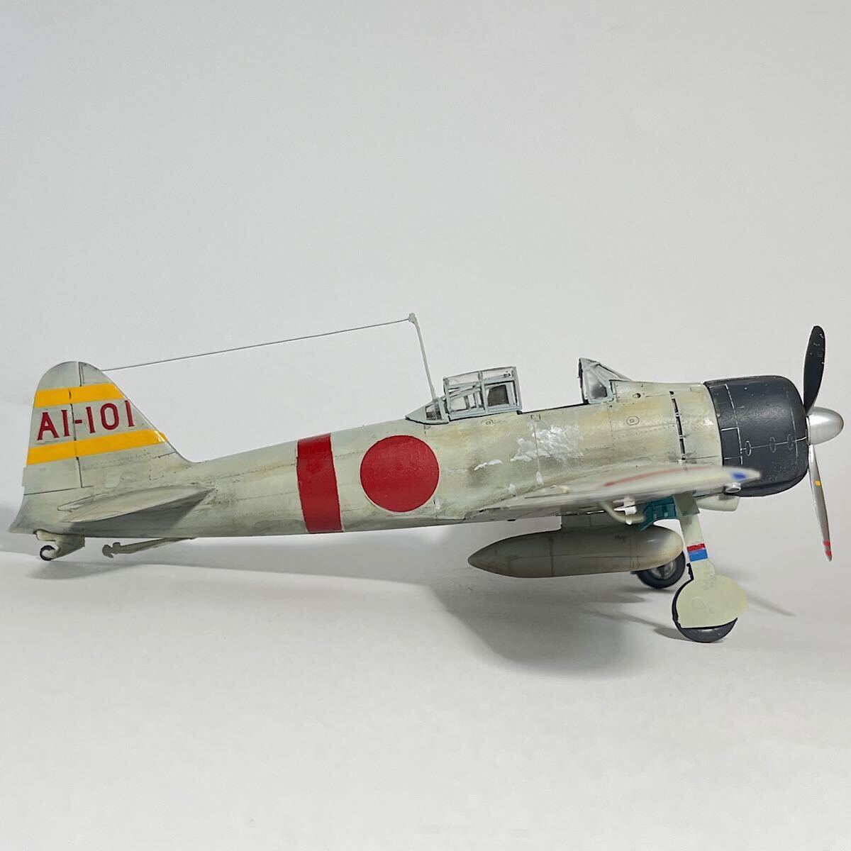  Tamiya 1/48 0 war 21 type final product Japan navy 0 type . on fighter (aircraft) Hawaii .. hour red castle fighter (aircraft) . plastic model 