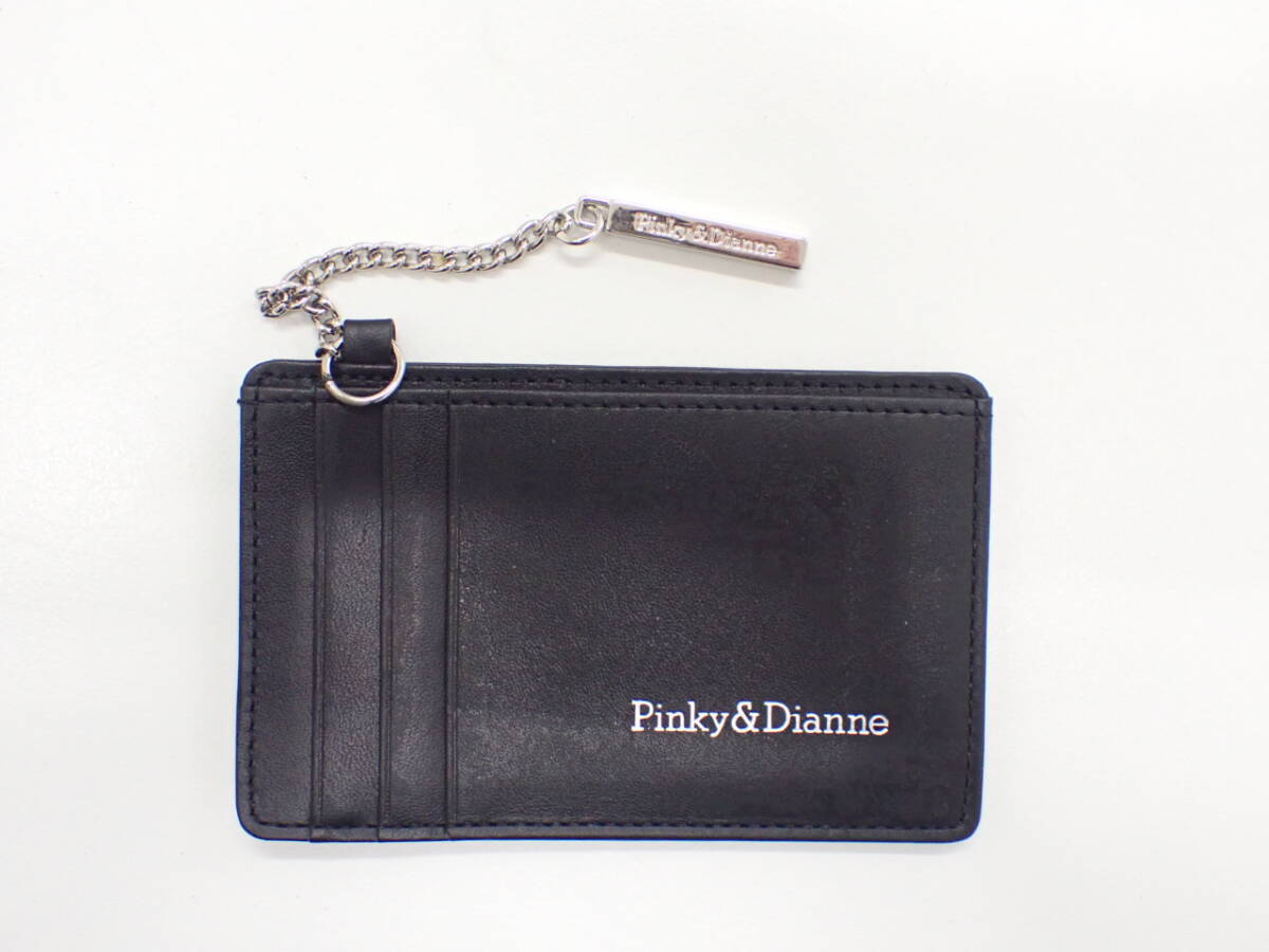 HS-R060【美品】PINKY＆DIANNE ピンキーアンドダイアン 財布 カード入れ パスケース 2点おまとめ 黒 保存袋有の画像7