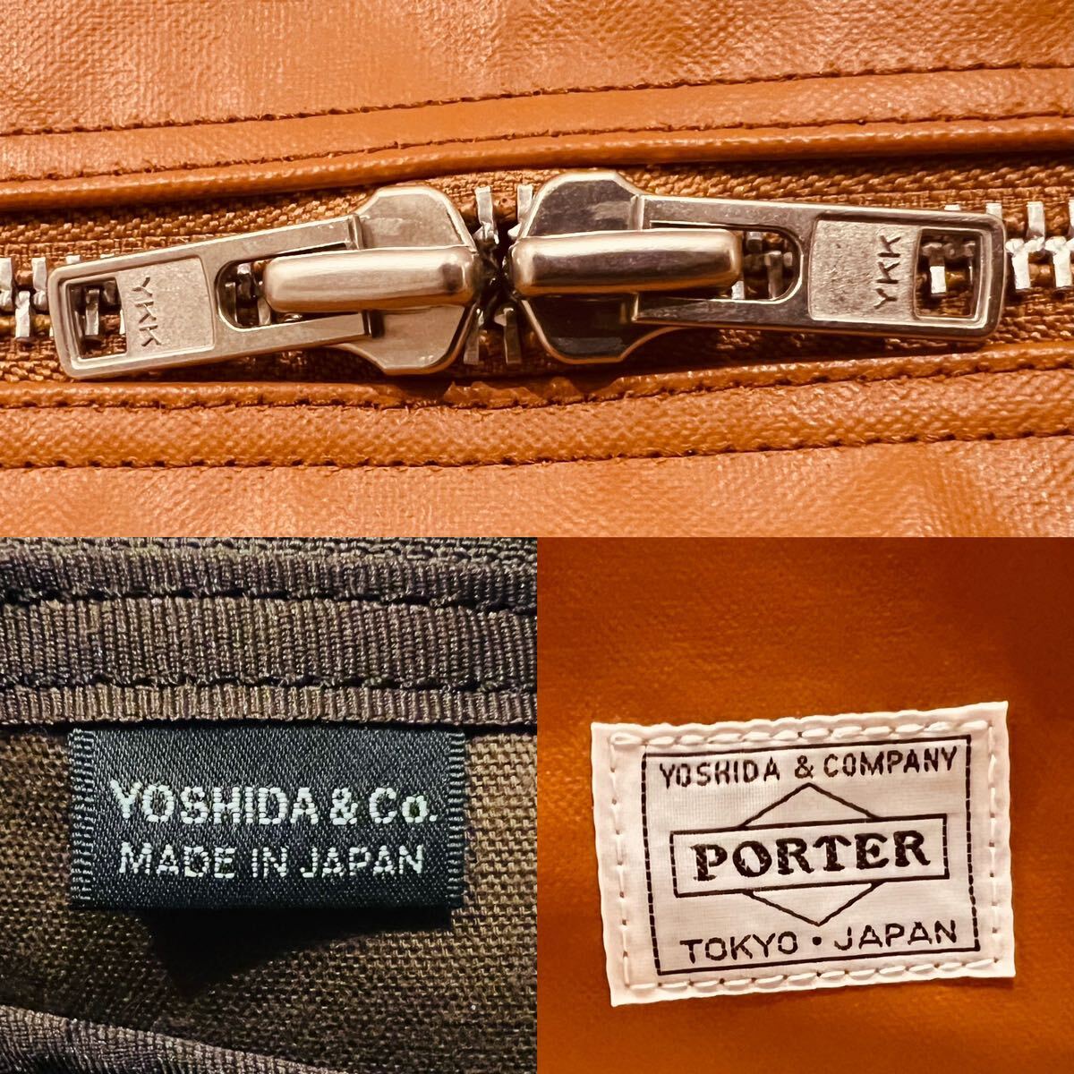 【未使用に近い】PORTER ポーター フリースタイル ボストンバッグ ダッフルバッグ キャメル 新品に近い 美品 A4サイズ収納可_画像8