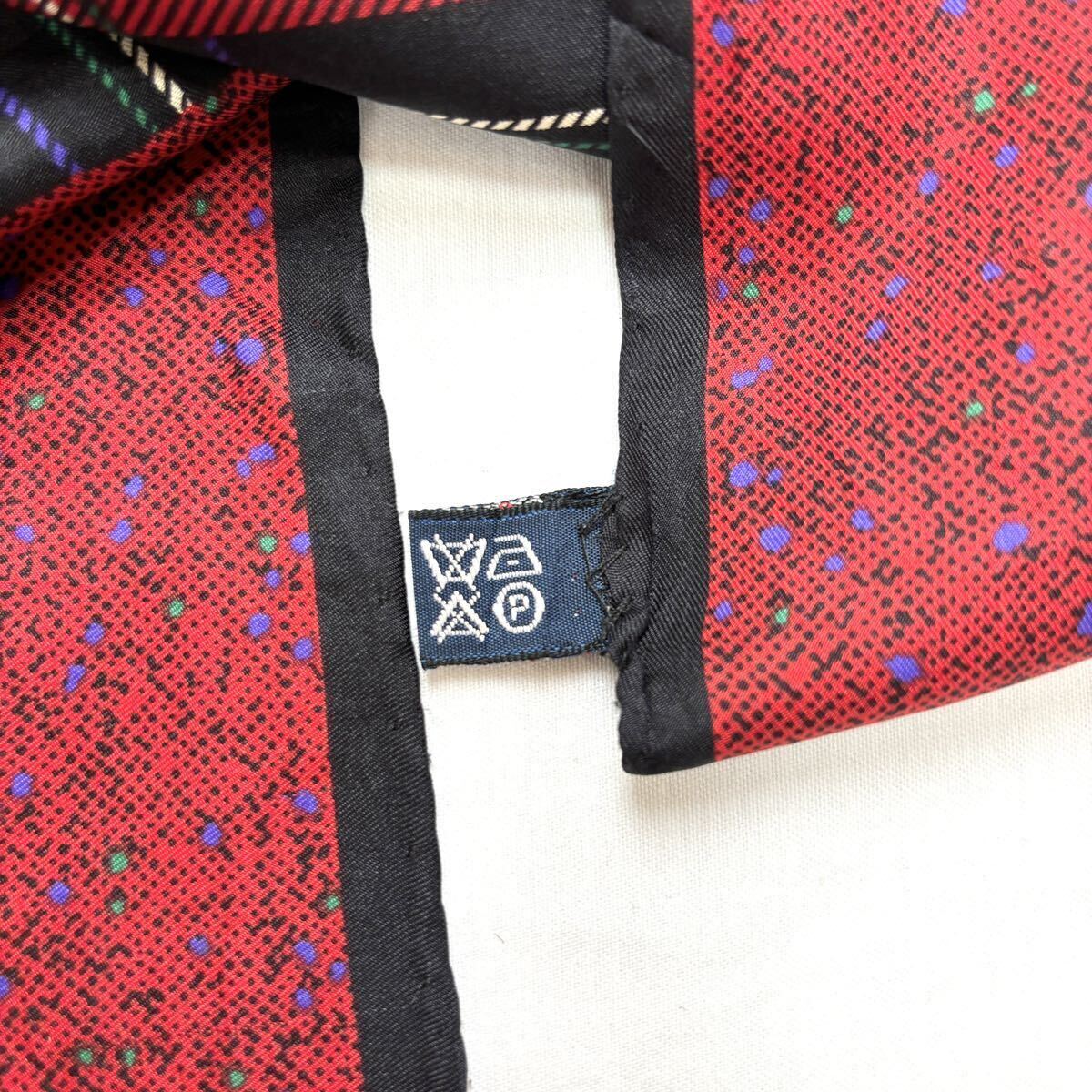 スカーフ 大判 シルク タータンチェック ブラックスチュアート チェック柄 綺麗色 赤系 紺 ネイビー系 60309AM