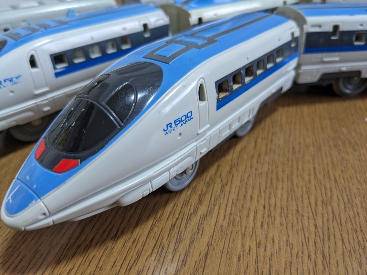 USED プラレール TOMY 700系 ひかりレールスター 500系 JR西日本 山陽新幹線　簡易動作確認済み JR500 WEST JAPAN_画像2