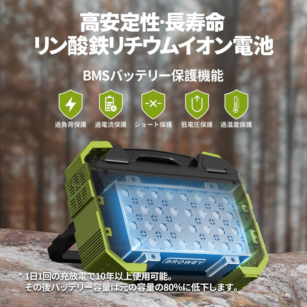 BROWEY ポータブル電源 ソーラー充電 大容量 蓄電池 ポータブルバッテリー 高速充電 600W (瞬間最大1200W)_画像8