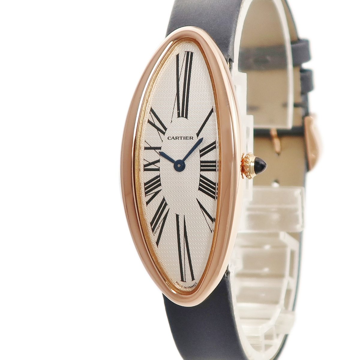 【3年保証】 カルティエ ベニュワール アロンジェ MM W1532236 K18PG無垢 ギヨシェ ローマン 楕円 手巻き レディース 腕時計
