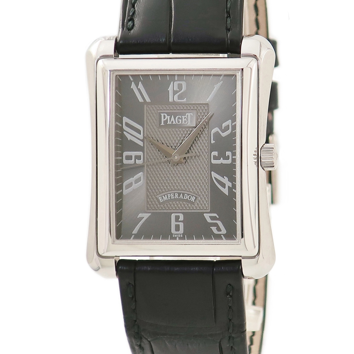 【3年保証】 ピアジェ エンペラドール G0A27020 K18WG無垢 ギヨシェ アラビア 角型 自動巻き メンズ 腕時計