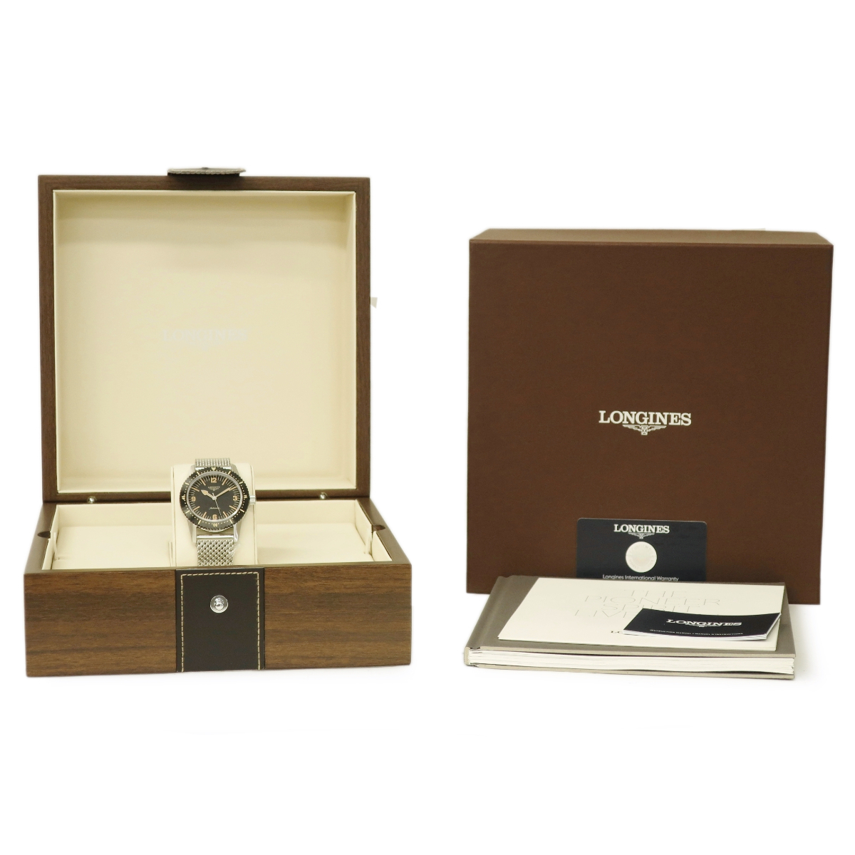 [3 year guarantee ] Longines worn te-jis gold diver L2.822.4.56.6 unused black Arabia reissue 2019 year self-winding watch men's wristwatch 