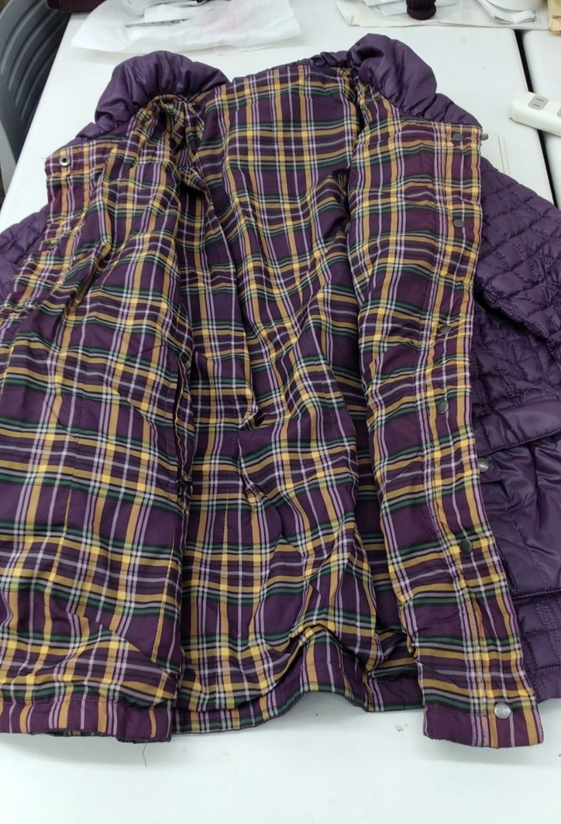 レディースダウンジャケット（Sサイズ、紫、ナイロン）