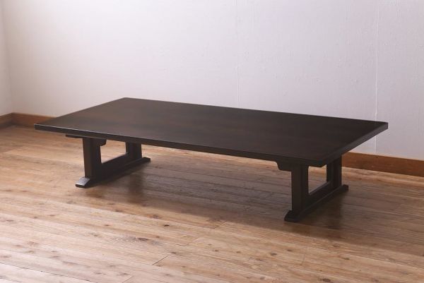 R-041630　ビンテージ家具　松本民芸家具　洗練された佇まいが魅力的な座卓(ローテーブル、座机)(R-041630)