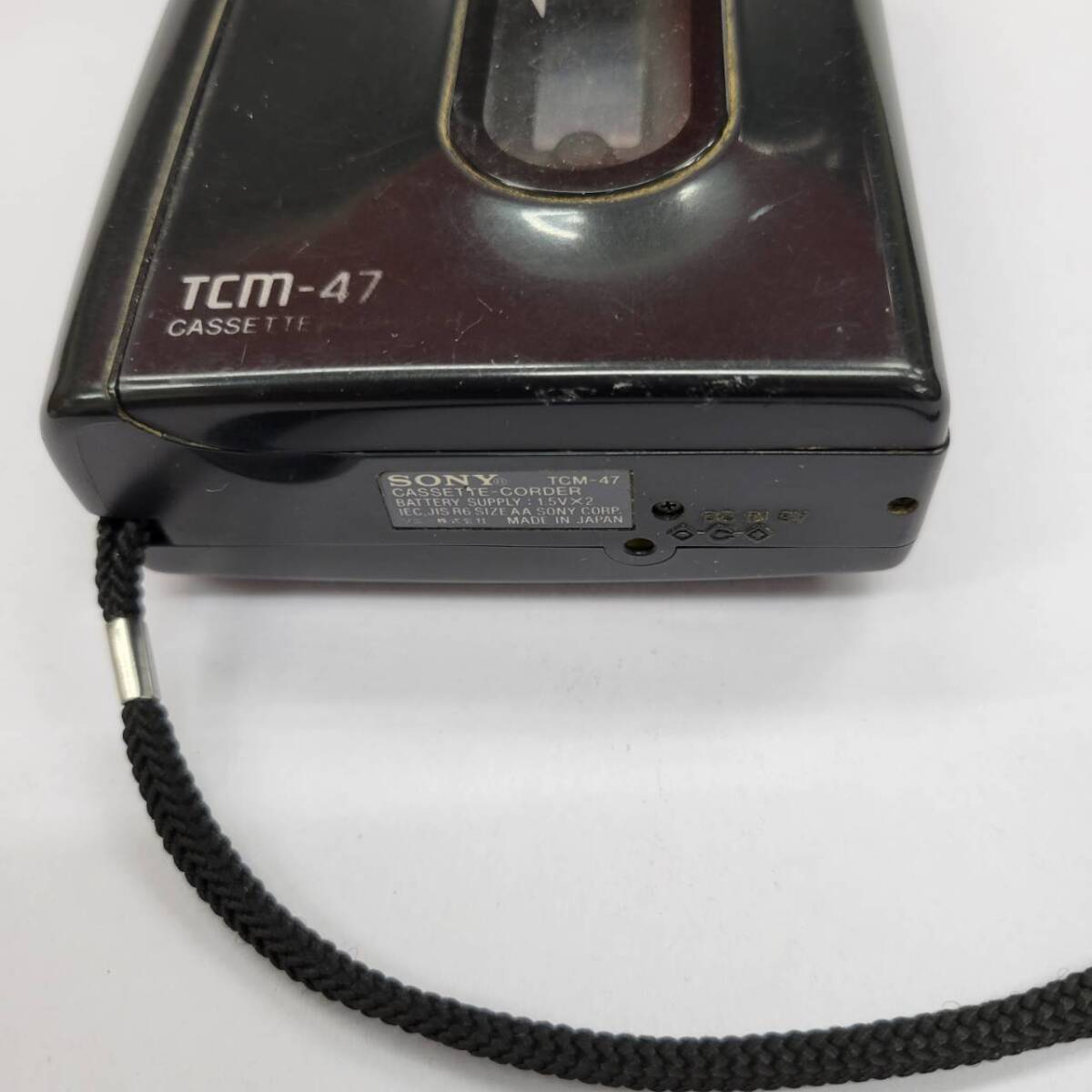 ★【在庫処分価格】SONY TCM-47 カセットレコーダー レトロ 通電のみ確認済み ンパクト カセットテープ 昭和レトロ ☆T03-185Ｄ_画像3