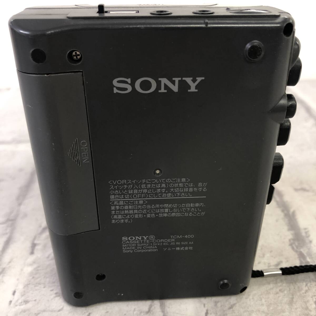 ☆【カセットコーダー】SONY ソニー カセットコーダー TCM-400 C TCC レトロ 昭和☆T03-361Dの画像3