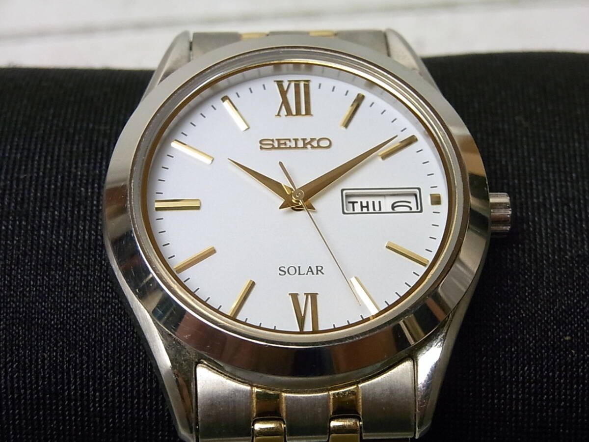 SEIKO/セイコー　SOLAR　ソーラー腕時計　V158-0BA0　USED/稼働中_画像8