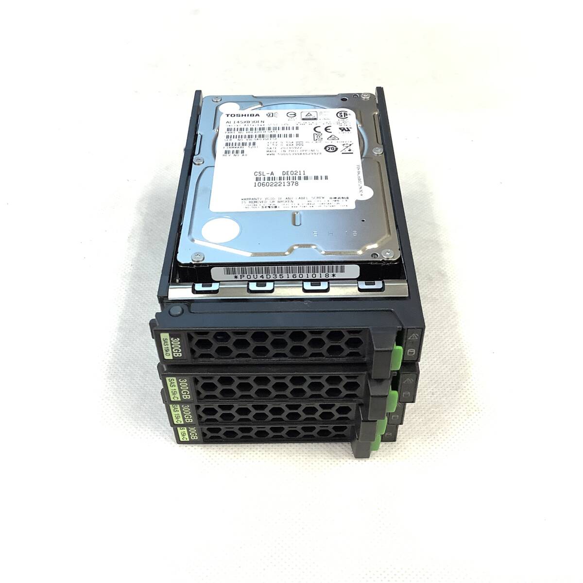 K6031370 HGST/TOSHIBA 300GB SAS 15K 2.5インチ HDD 4点【中古動作品】_画像3