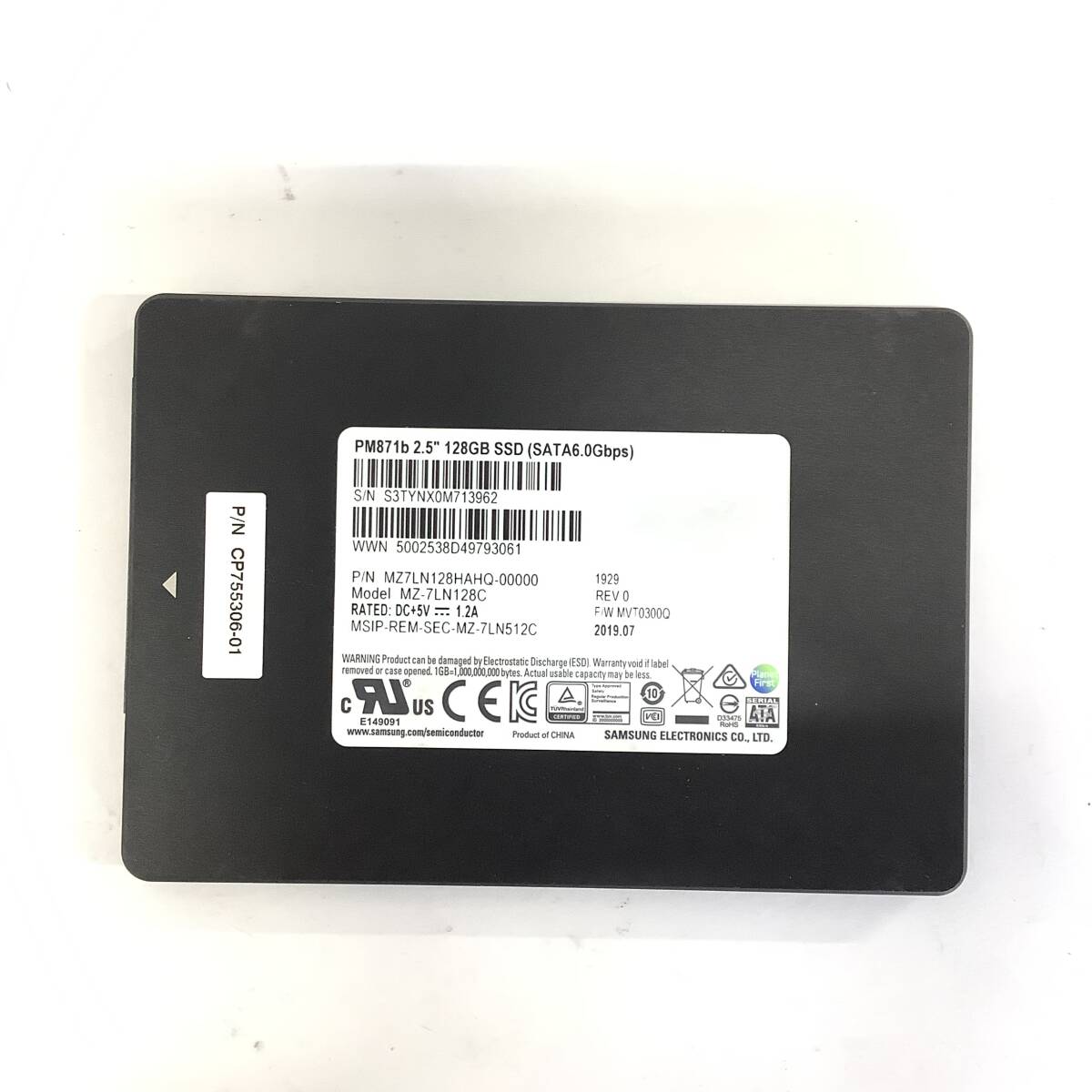 K60325155 SAMSUNG SATA 128GB 2.5インチ SSD 1点【中古動作品】の画像1