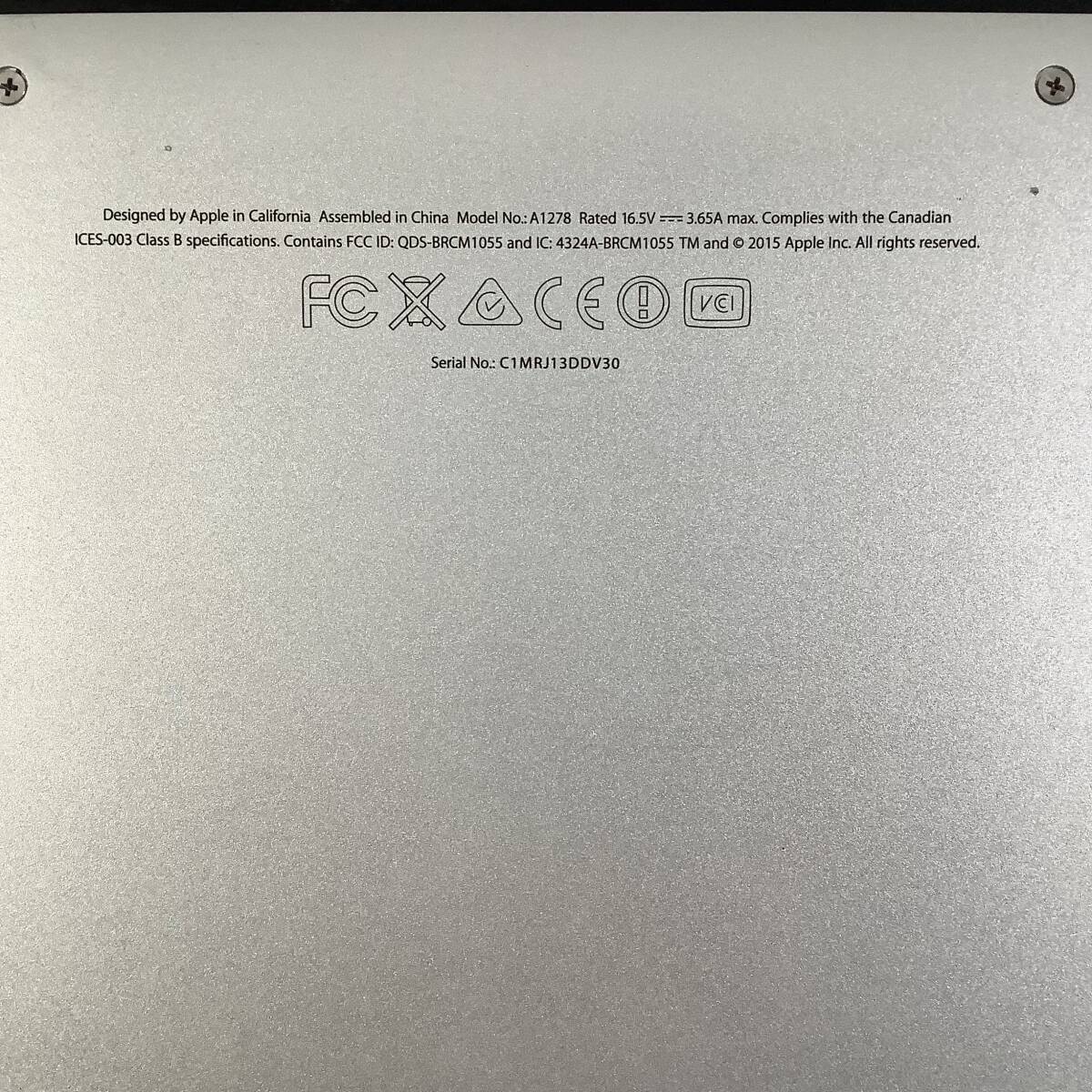 K6032860 APPLE MacBook Pro A1278 13インチ ノートパソコン 1点(SSD無し)【通電OK、AC欠品】_画像5