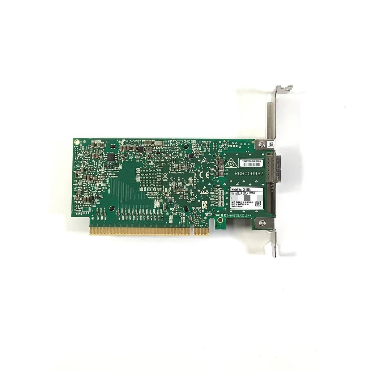 K6032984 Mellanox CX455A ConnectX-4 EDR 100GbE LANカード 1点【現状お渡し品】の画像2