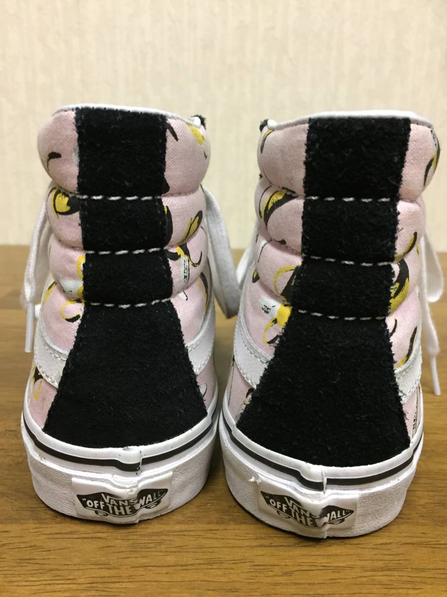 VANS SK8 Hi Slim Bananas 黒/ピンク/バナナ柄 ２４．５ USED スケート_画像5