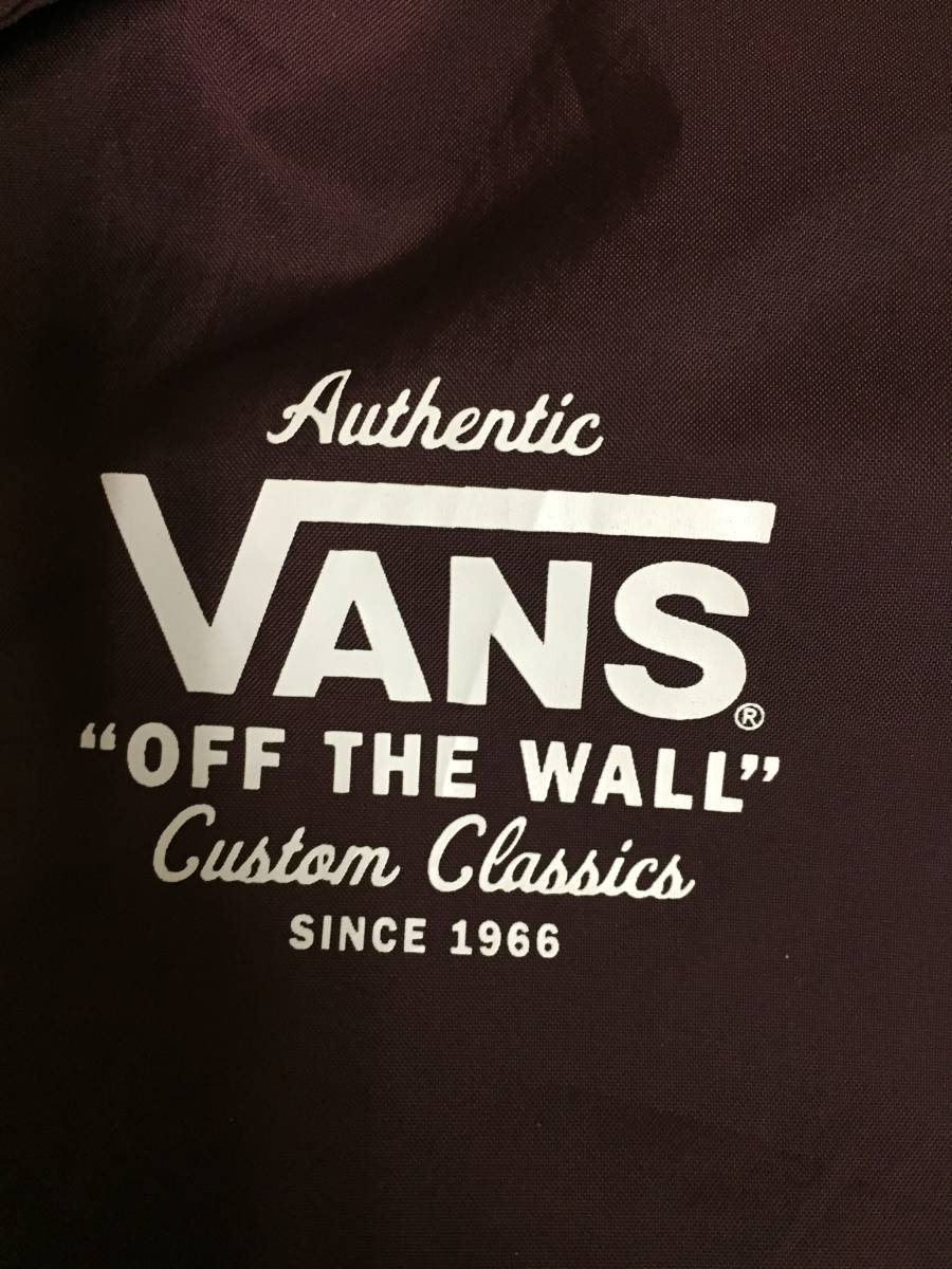 ＶＡＮＳ コーチジャケット エンジ色 S USED バンズ スケート ジャンク_画像4