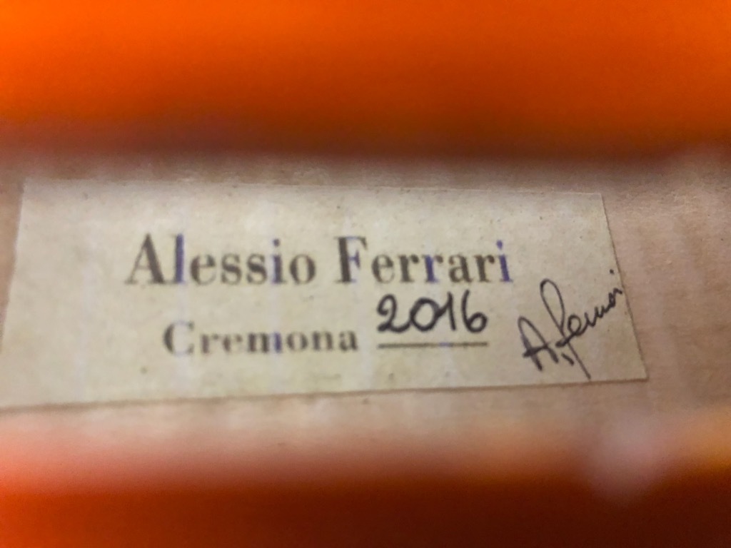 violin Italy made Alessio Ferrari work Meister meido2016 year made made certificate attaching reference price 150 ten thousand jpy! settlement of accounts stock disposal therefore red character exhibition.!