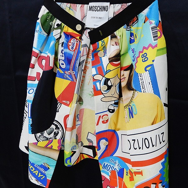 #anc モスキーノ クチュール Moschino スカート 40 白系 マルチカラー レディース [869359]_画像4