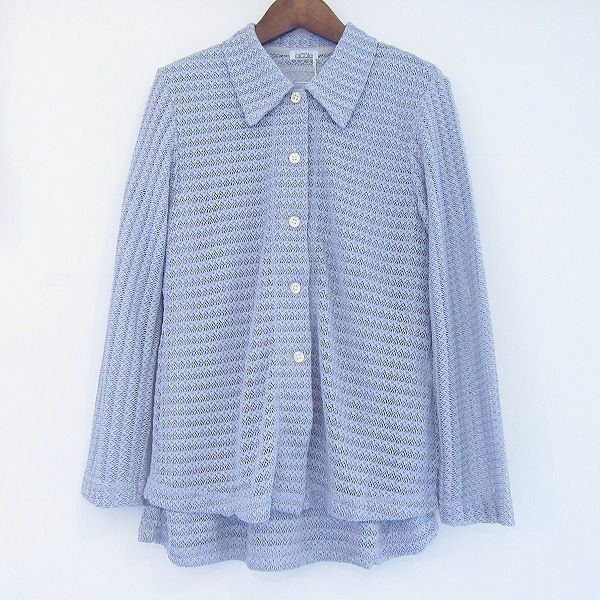 #anc Nicole nicole ансамбль рубашка * блуза cut and sewn вязаный сделано в Японии с биркой прекрасный товар женский [810885]