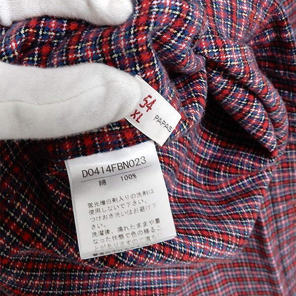 #anc パパス Papas 長袖シャツ ネルシャツ ボタンダウン チェック 大きいサイズ XL 赤系 青系 メンズ [863795]_画像4