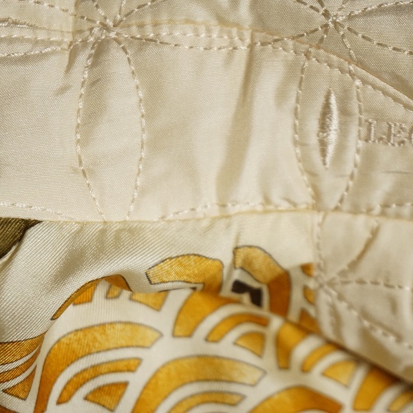 #wxc レオナール LEONARD ジャケット 11AR アイボリー シルク キルティング 中綿 刺繍 レディース [865020]_画像7