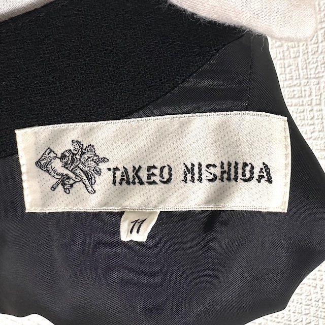 #anc タケオ ニシダ TAKEO NISHIDA セットアップ ツーピース スカート 11 黒 無地 バックジップ レディース [869995]_画像6