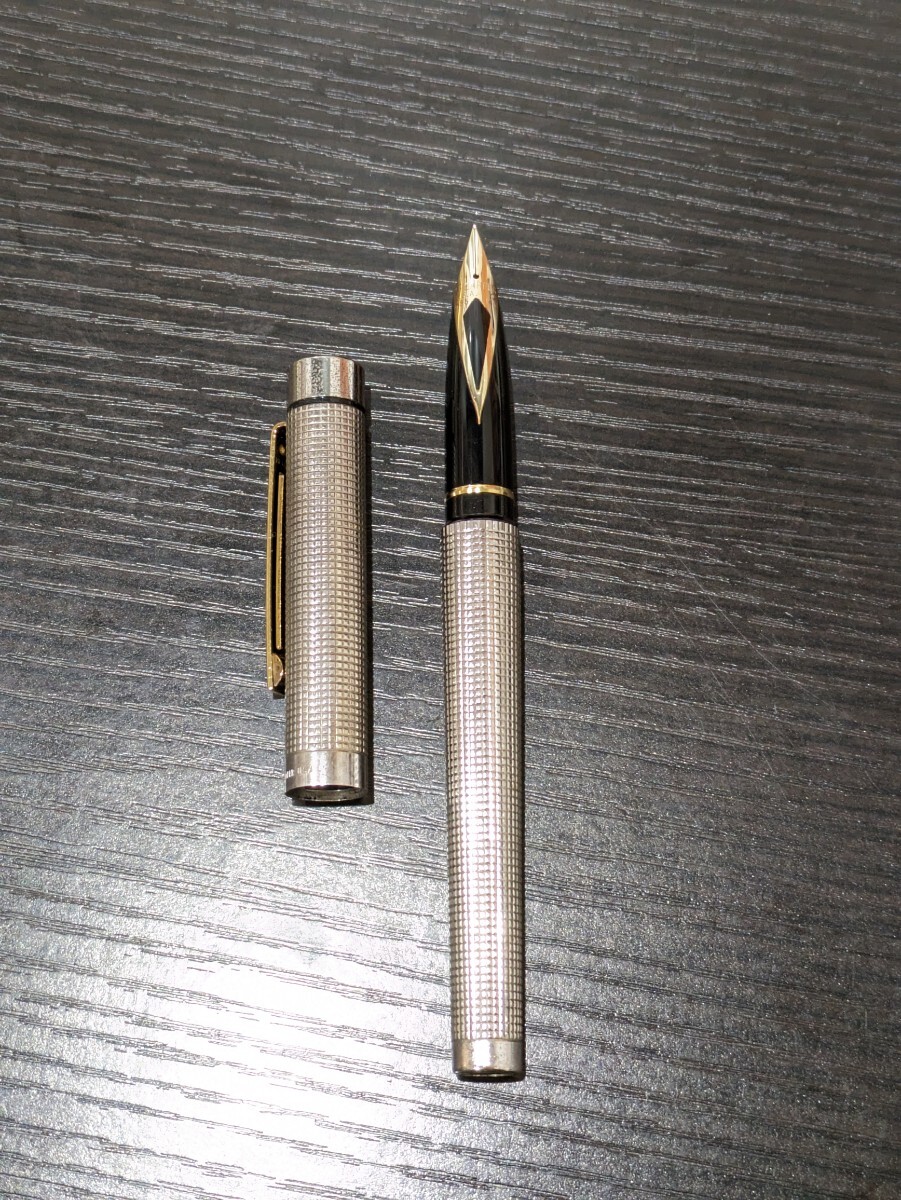 SHEAFFER シェーファー ペン先 14K 585 刻印有 スターリングシルバー 万年筆 筆記用具 文房具 現状品 シルバー オシャレ_画像4