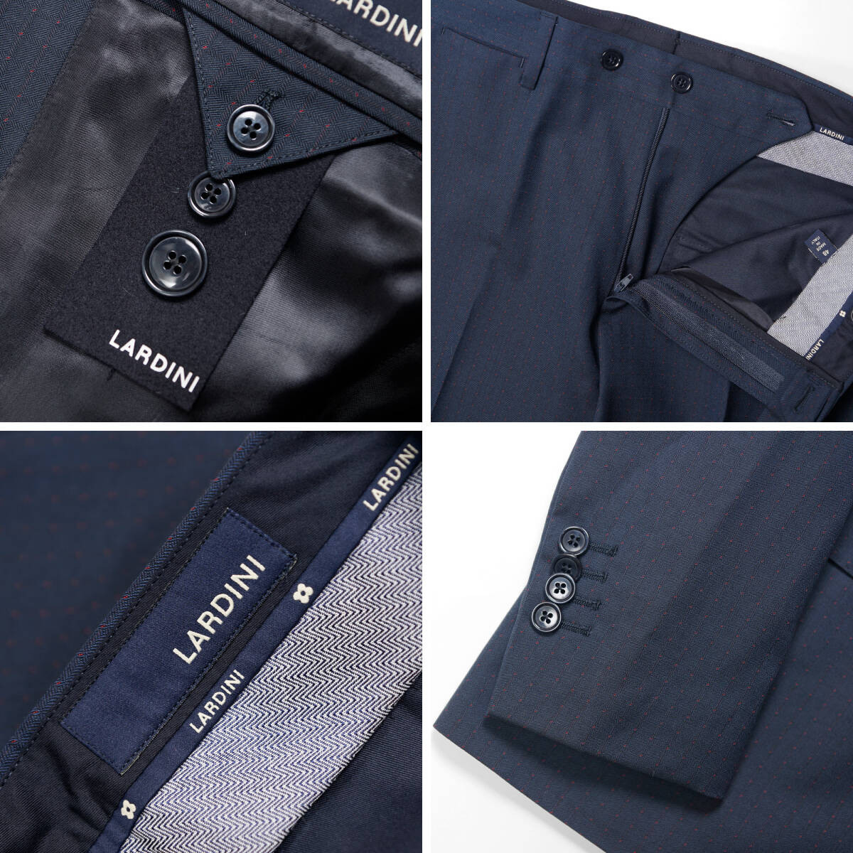 新品19万秋冬【LARDINI】ラルディーニ極上ネイビーウール 新品19万秋冬【LARDINI】ラルディーニ極上ネイビーウール