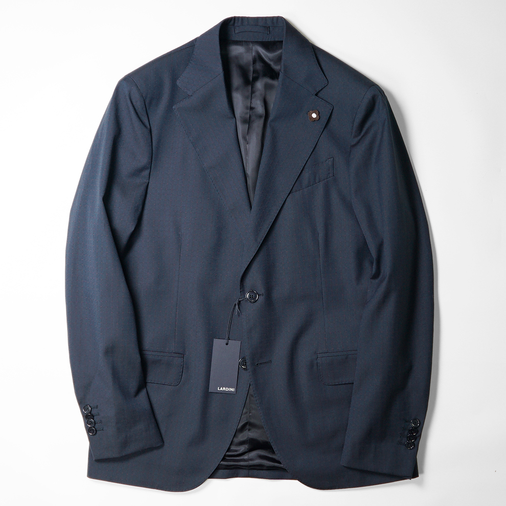 新品19万秋冬【LARDINI】ラルディーニ極上ネイビーウール 新品19万秋冬【LARDINI】ラルディーニ極上ネイビーウール