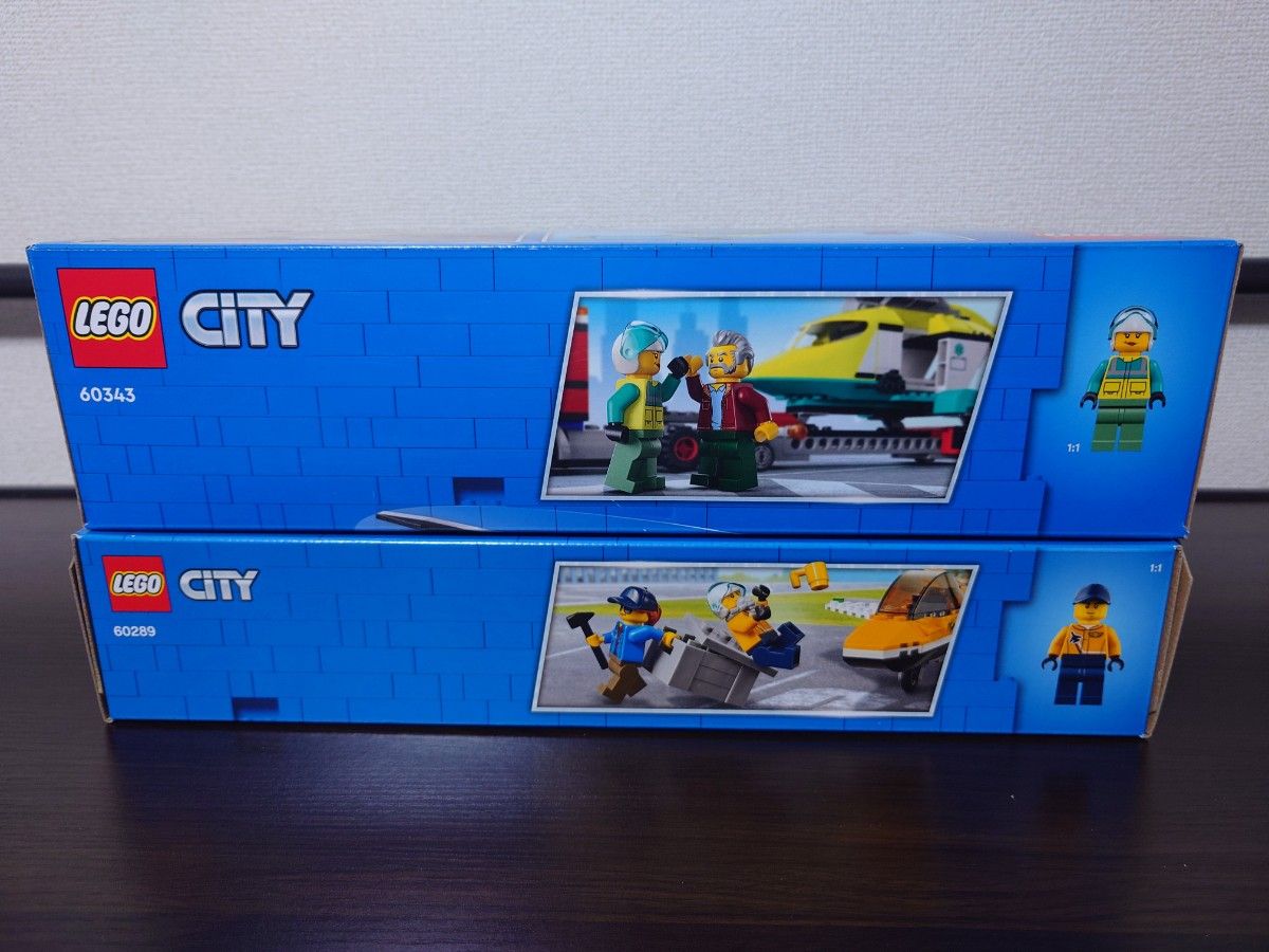 レゴ(LEGO) シティ  60289 60343 航空ショーのジェット輸送車 &レスキューヘリコプター輸送トラック 
