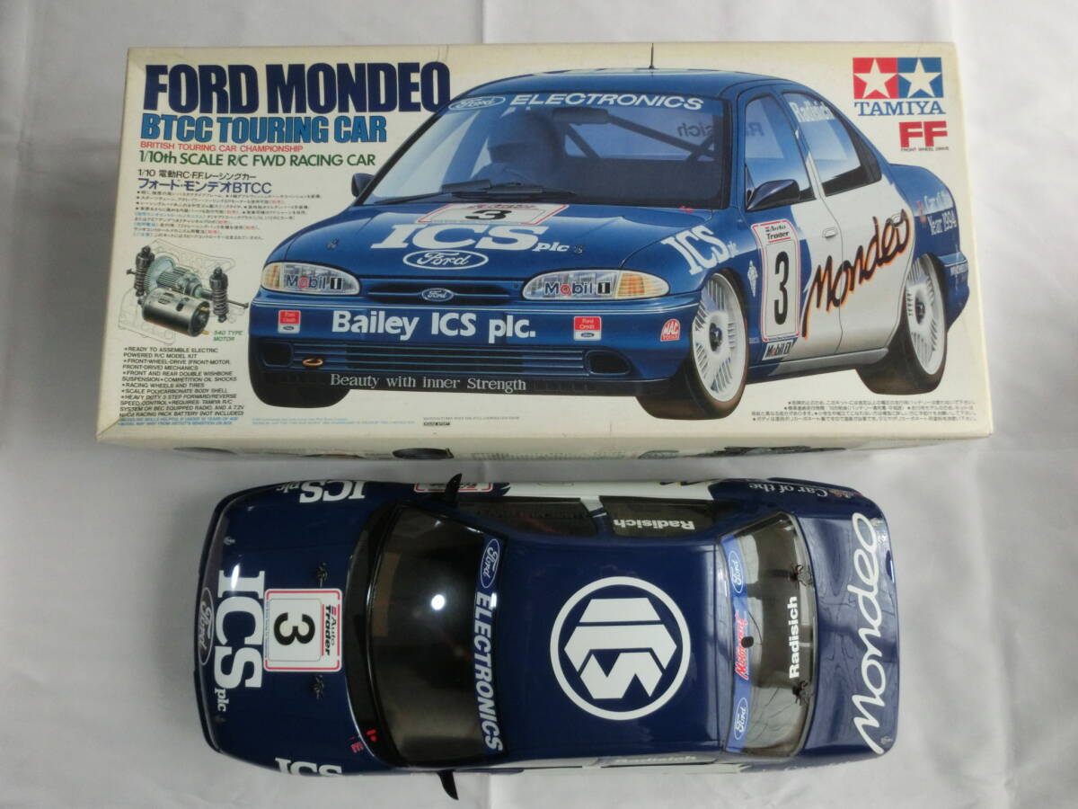 【絶版・送料無料】タミヤ 1/10 電動RC FF01シャーシ フォード モンデオ BTCC 完成・未走行品 FORD MONDEO CPRユニット付きの画像1