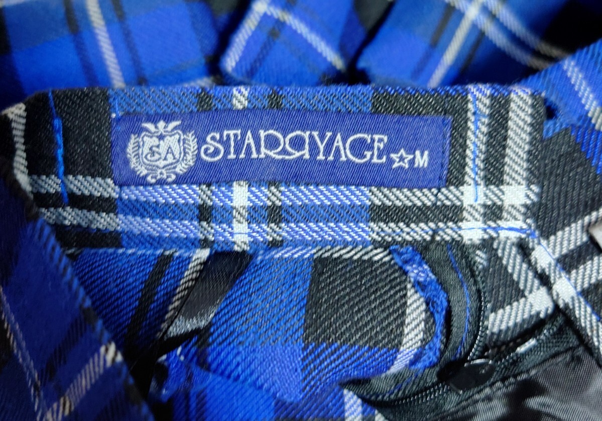 中古★STARRYAGE プリーツ チェック スカート 青 テニス チア なんちゃって制服にも 部活 レディース 女子用 スポーツ ウェア 匿名_画像5