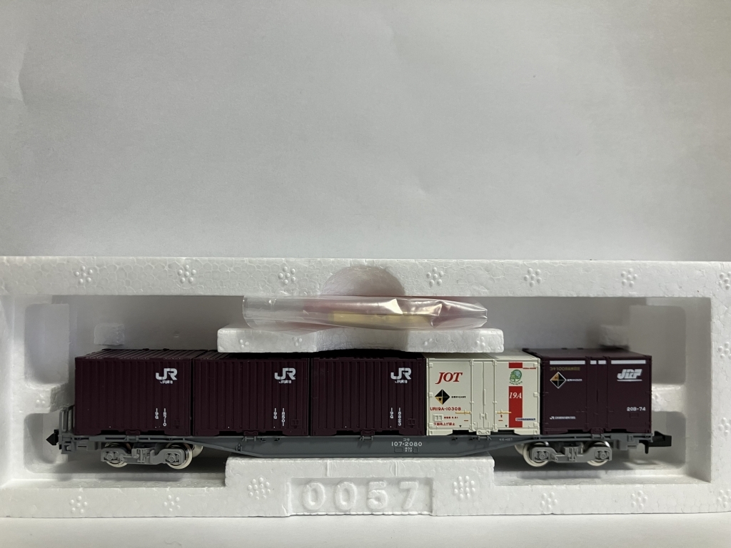 TOMIXkoki107-2080. car KATO 20B 19G UR19A red line container loading . car 3 both set 