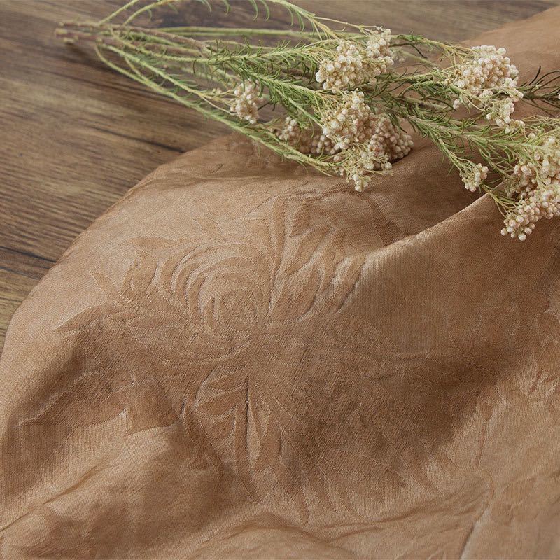 生地 高品質麻リネン　織花柄刺繍DIYバンド メイド　ワンピースチュニック 作るサイズ3m_画像1