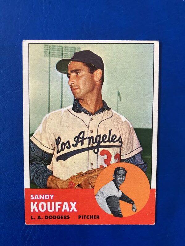 ☆1963年 TOPPS　SANDY KOUFAX　210番 レア☆_画像1