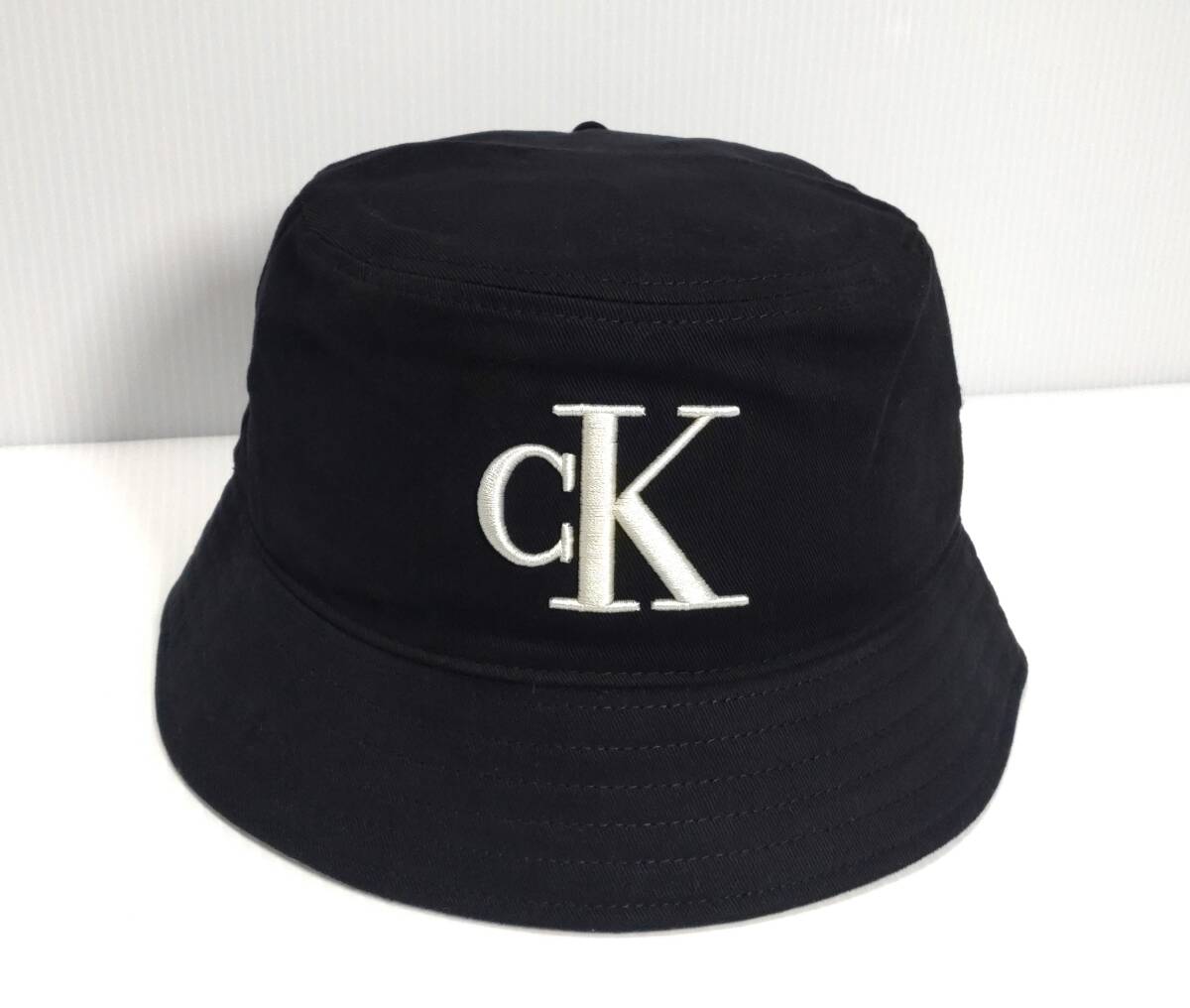 【新品・未使用】USA購入 Calvin Klein Bucket Hat BLACK カルバン・クライン バケットハット ユニセックス 帽子 コットン ブラック Bの画像1