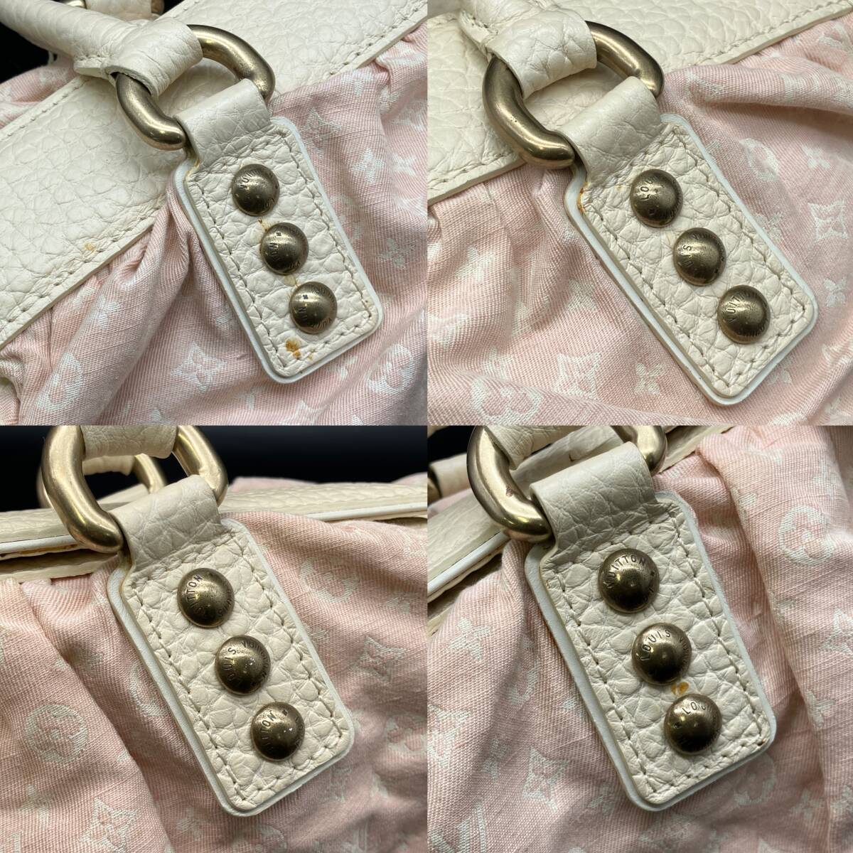 ブランド『LOUIS VUITTON ルイヴィトン ミニラン トラペーズ GM ハンドバッグ ローズ M40064』キャンバス 現状品 D-4542_画像9