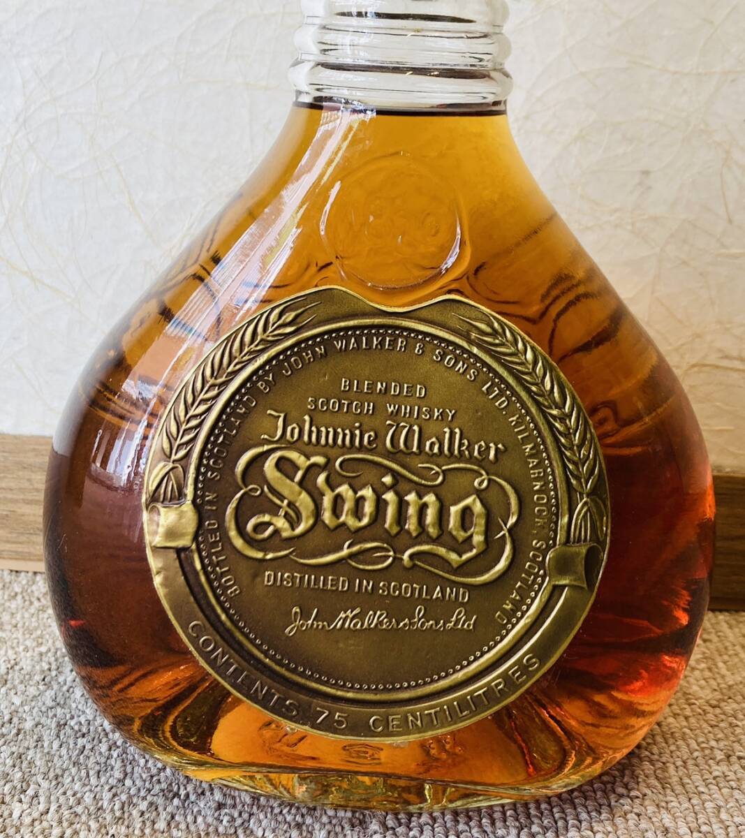 【KJ-3006HS】1円～ Johnnie Walker Sming ジョニーウォーカー Swing スイング スコッチ ウイスキー 750ml 43度 古酒 メタルスクリュー_画像5