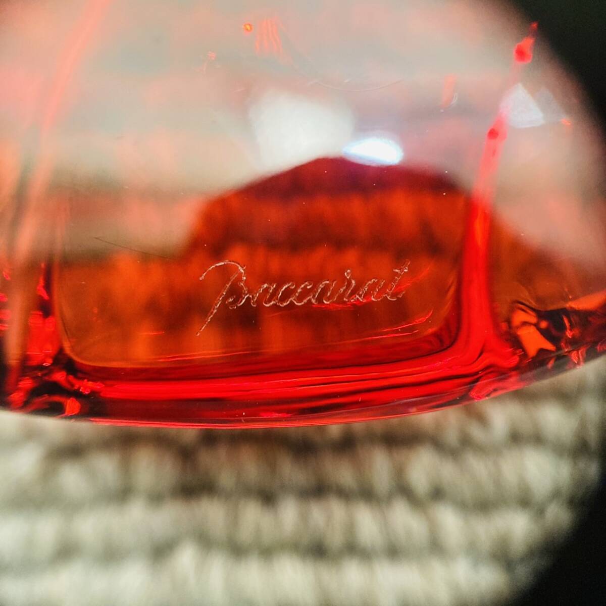 【RSA-1786】【1円スタート～】Baccarat バカラ クリスタルガラス ハート ネックレス ペンダント アクセサリー レディース クリアレッドの画像6