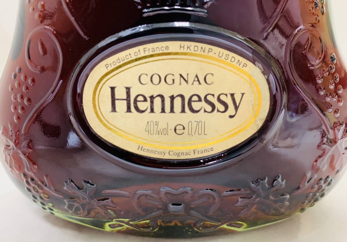 【MSO-4729IR】COGNAC Hennessy XO 金キャップ グリーンボトル 700ml アルコール40% ブランデー 未開栓 箱無し 洋酒 中古品_画像2