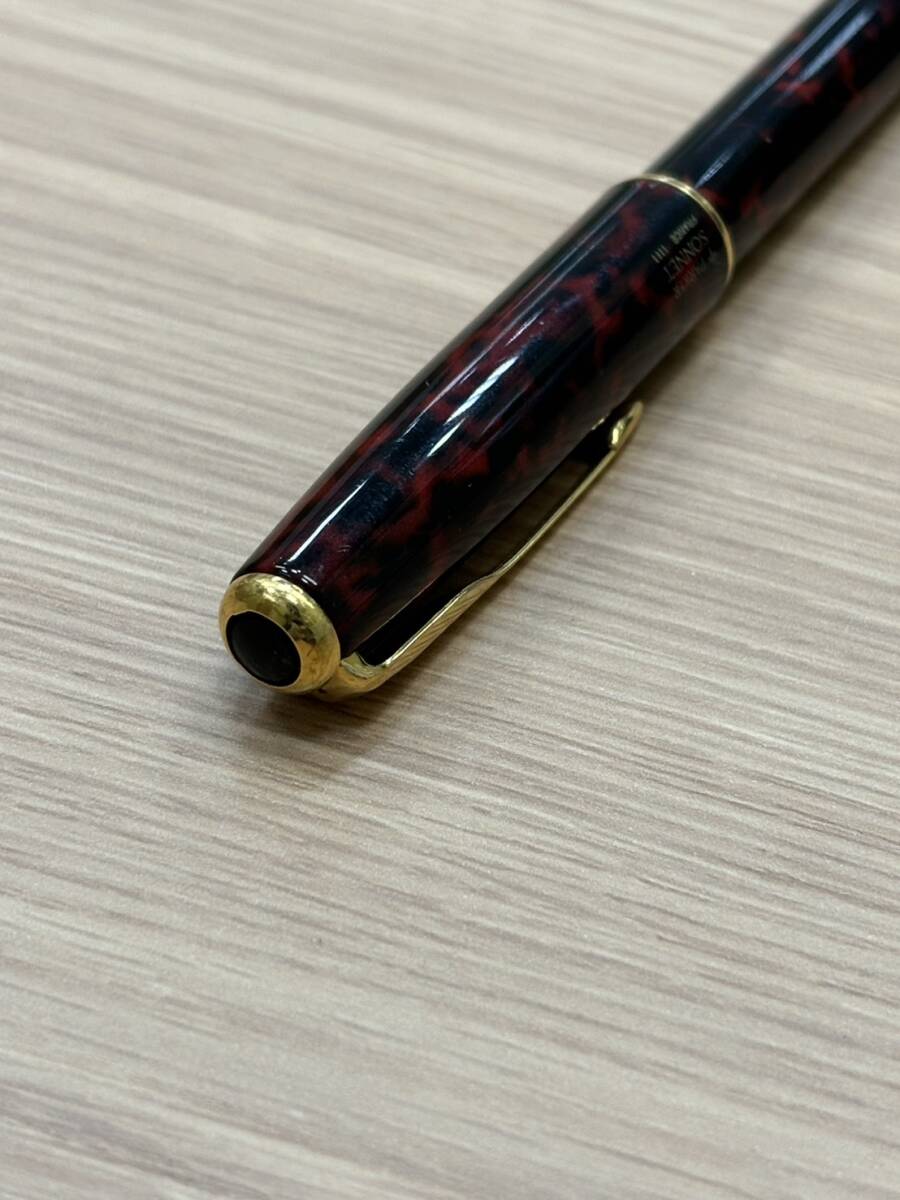 【RSA-1640】【1円～】PARKER SONNET FRANCE パーカー 万年筆 18K 750 高級 ビジネス ブランド 筆記未確認 現状品 保管品_画像3