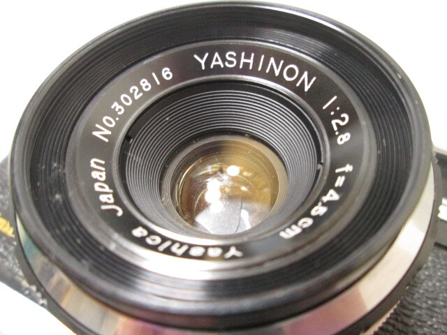 [mr2 HN8159] YASHICA ヤシカ フィルムカメラ 35 minister / YASHINON f2.8 4.5cm レンズ　レンジファインダー 【シャッター動作確認済】_画像7