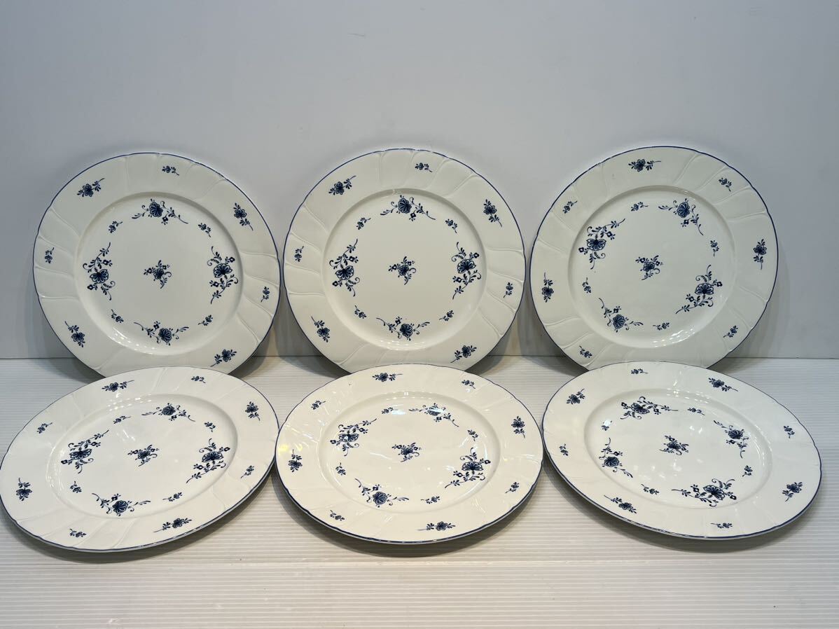 27cm 6枚ノリタケ Noritake 洋食器 プレートCRAFTONE クラフトーン 管理00_画像1