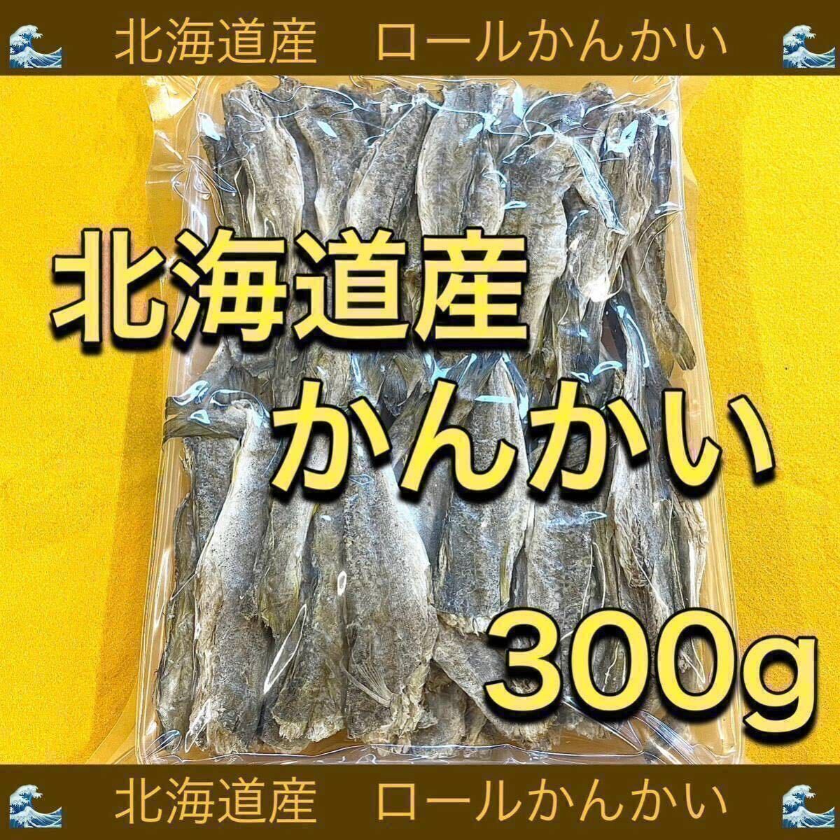 北海道産 ロールかんかい 300g ※ カンカイ こまい　コマイ 氷下魚 するめ スルメ スティック ソーメン ジャーキー とば おやつ 珍味 燻製_画像1