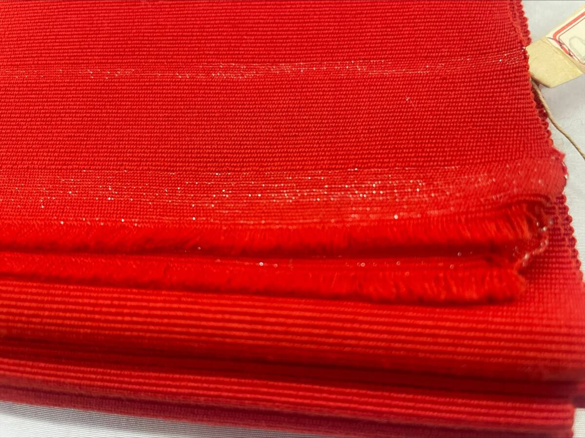 [Z18] одиночный obi несколько покупка возможно одноцветный красный цвет obi кимоно японская одежда японский костюм простой retro переделка ткань лоскут произведение костюм Mai шт. газонная трава . пьеса 